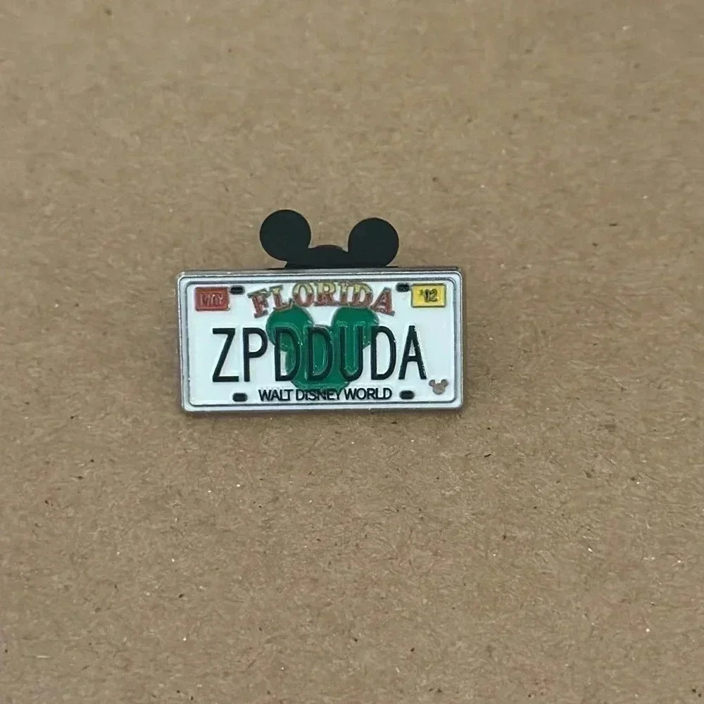 Hidden Mickey License Plate Pin